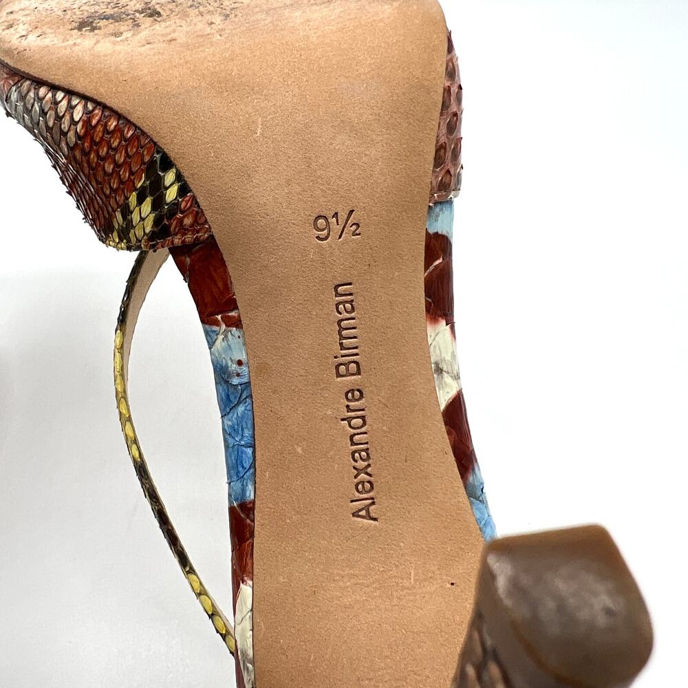 Alexandre Birman Python Leather Rainbow Heel Wome… - image 8